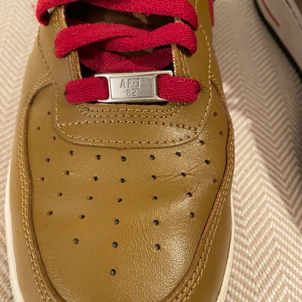 2013 Nike Air Force 1 AF1-82 Ale Brown High Tops - Picture 5 of 11